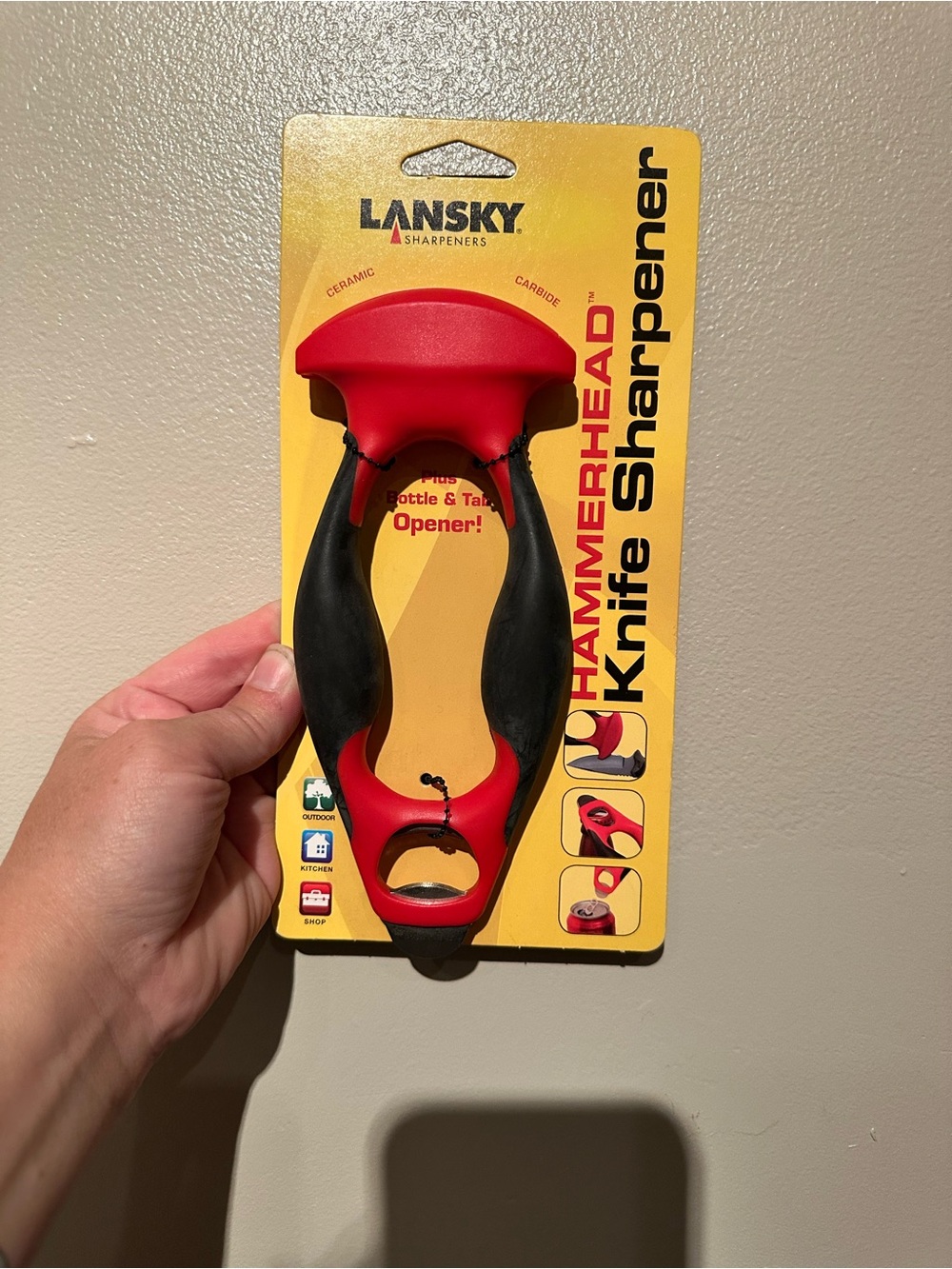Hammerhead Knife Sharpener — Red & Black